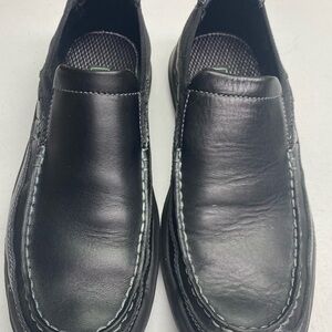 Clark’s BLK Leather Slip on Loafer, 8.5 Winter Sale